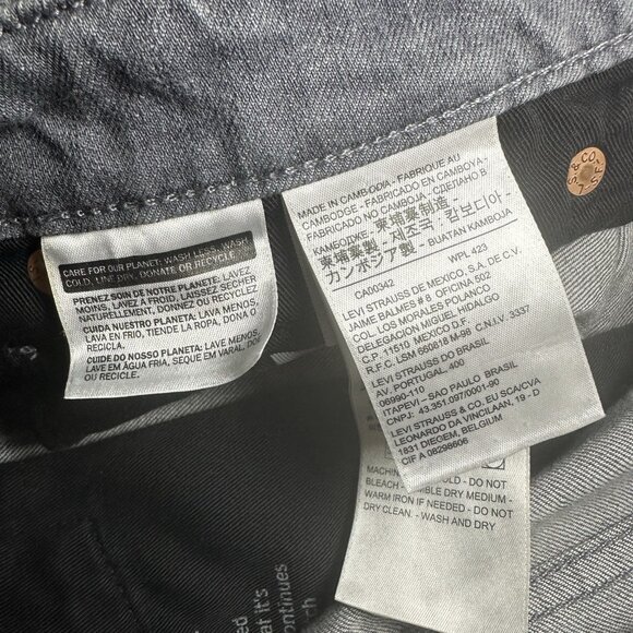 Levi’s 511 Slim Fit Jeans Mens 33x32 (fit 33x30) Gray Stretch Denim Casual - Picture 7 of 10